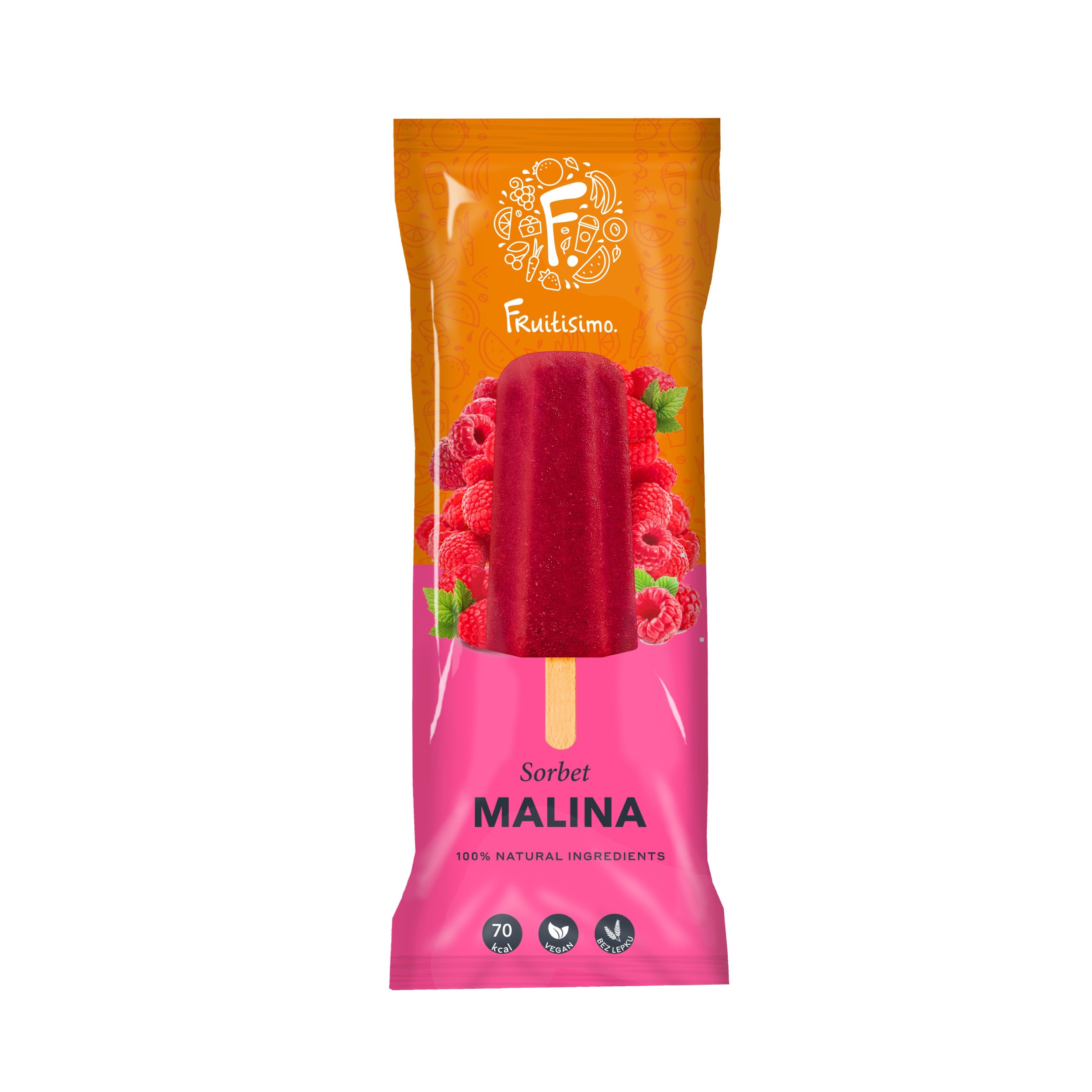 Mražené potraviny - Fruitisimo Zmrzlina Malina sorbet 70ml