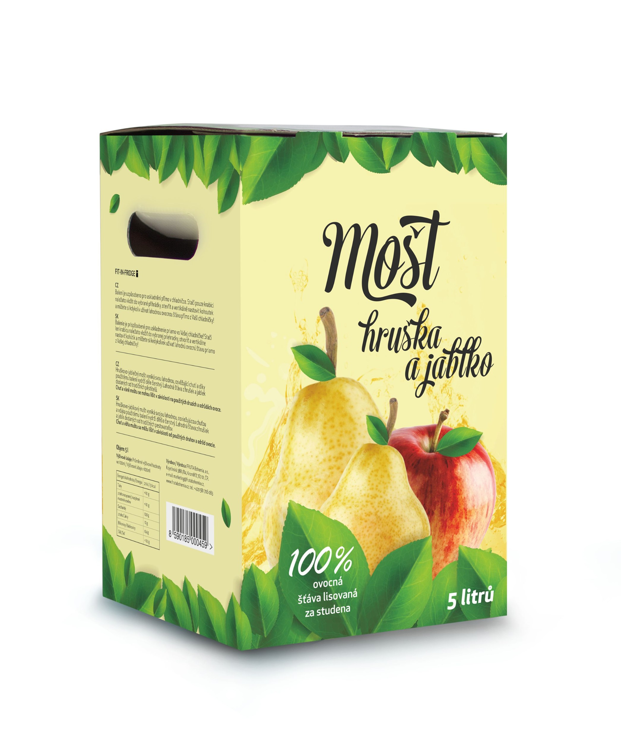 Nápoje - Fruta Bohemia mošt jablko + hruška 5l
