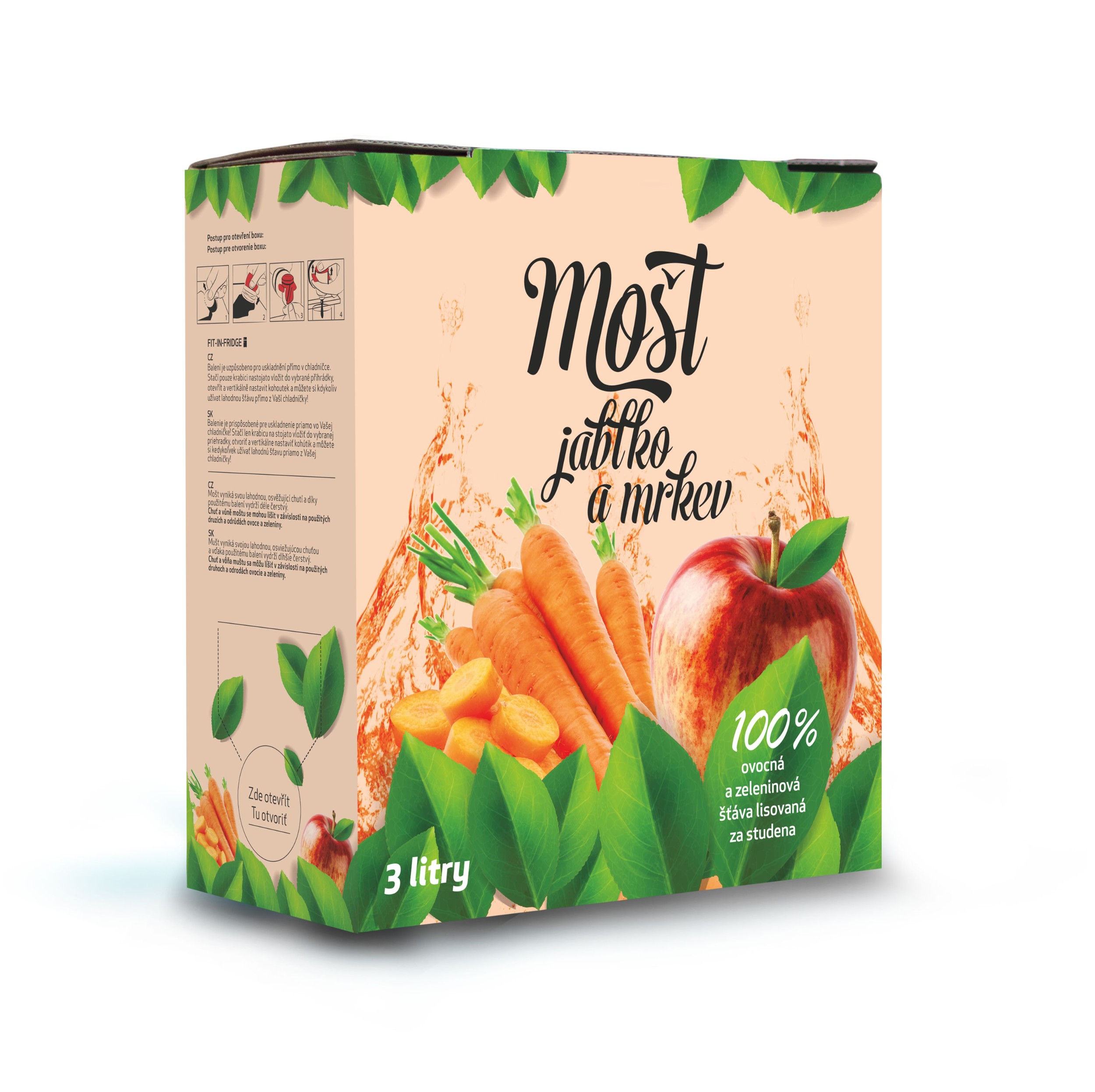 Nápoje - Fruta Bohemia mošt jablko + mrkev 3l