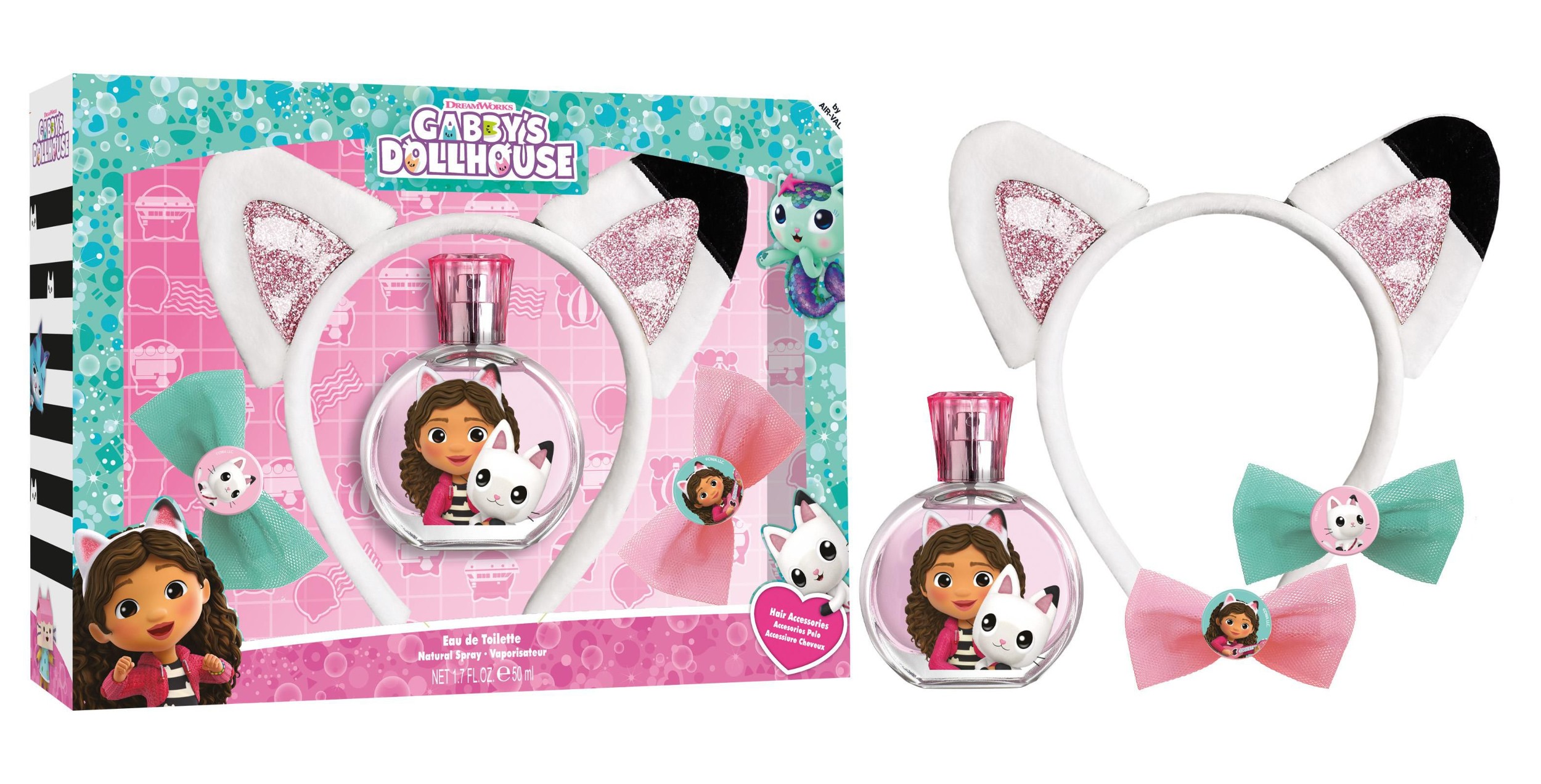 Drogerie a kosmetika - Gabby´s Dollhouse dárkový set toaletní voda EDT 50 ml + čelenka + doplňky do vlasů