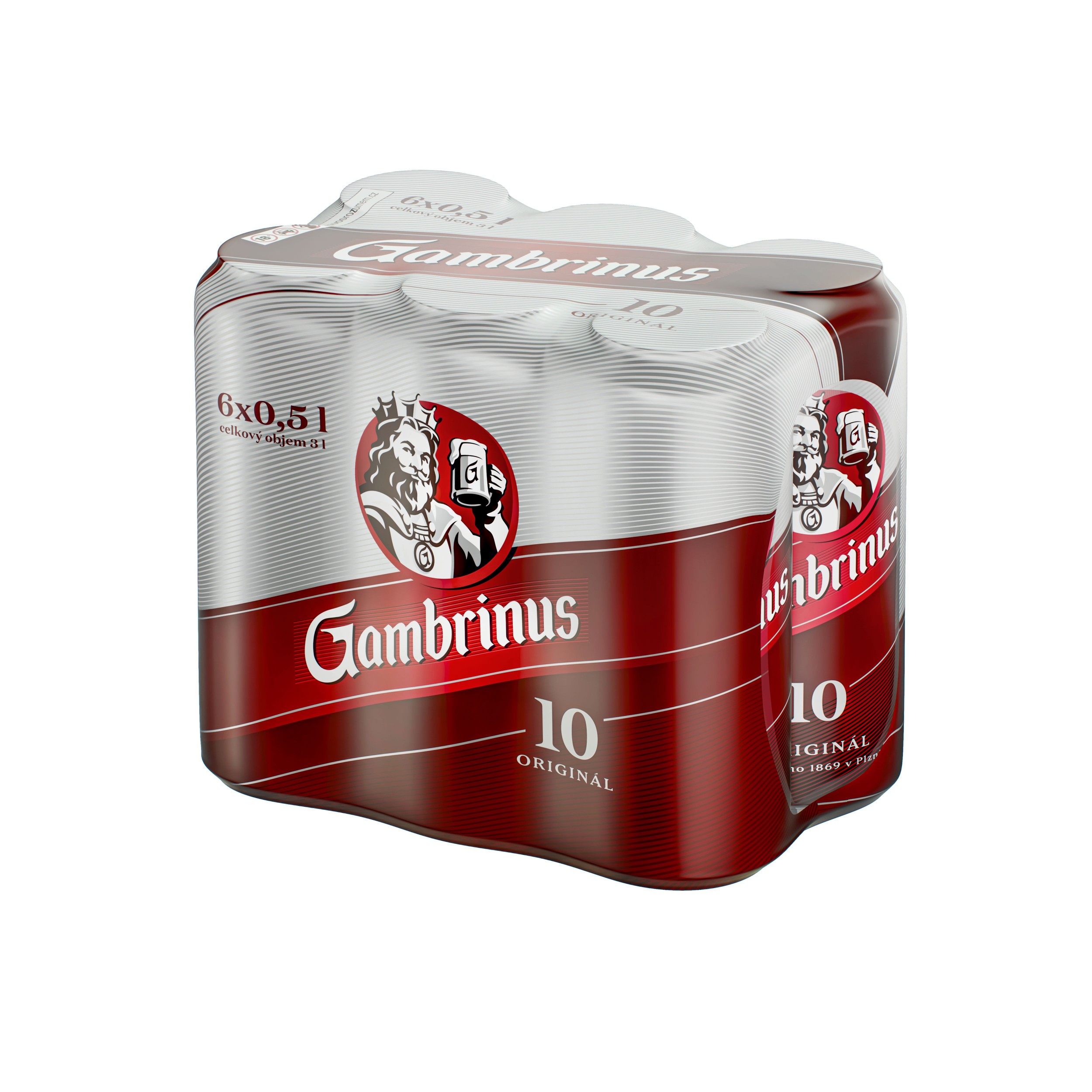 Nápoje - Gambrinus Originál 10° pivo výčepní světlé 6x0,5 l