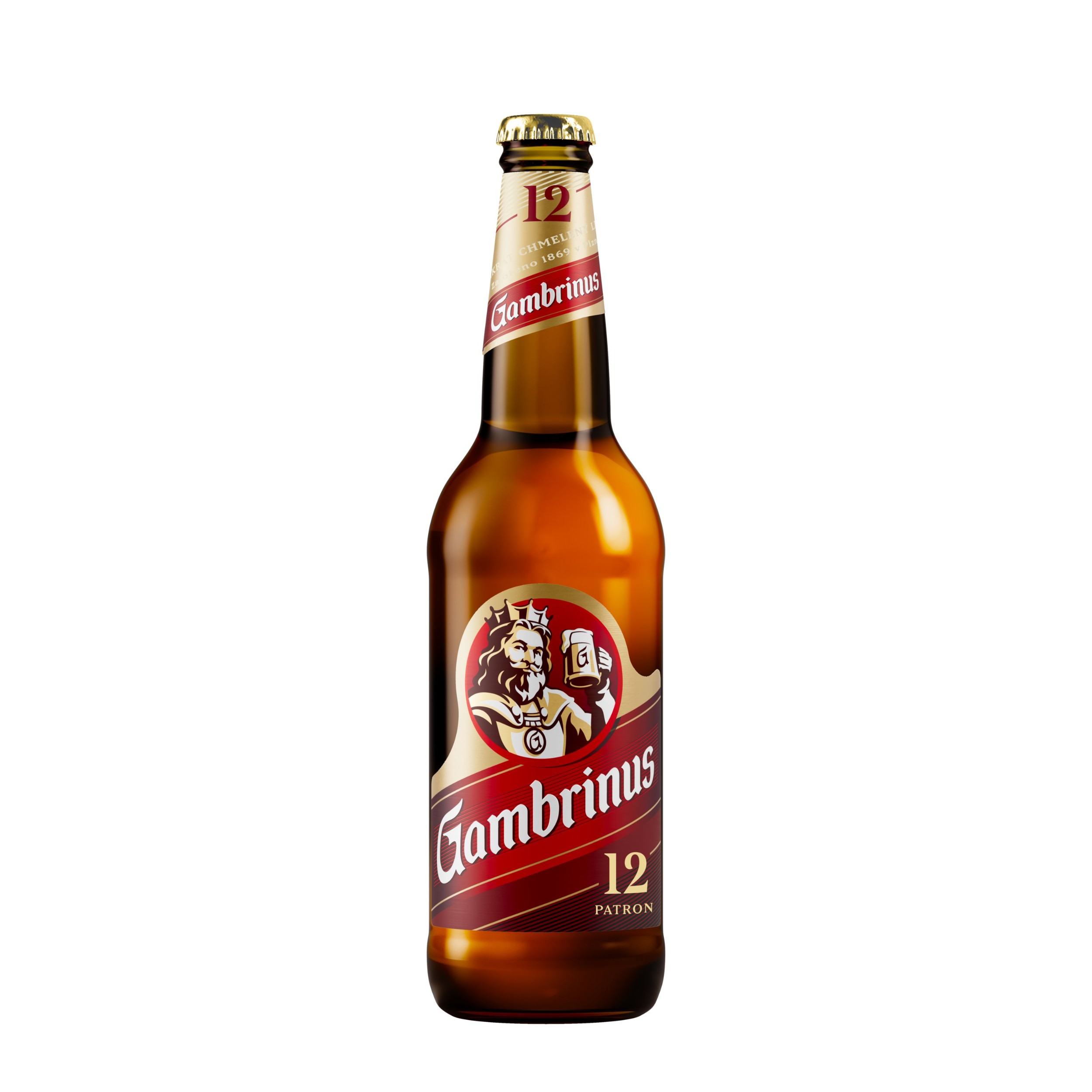 Nápoje - Gambrinus Plná 12° pivo ležák světlý 0,5 l