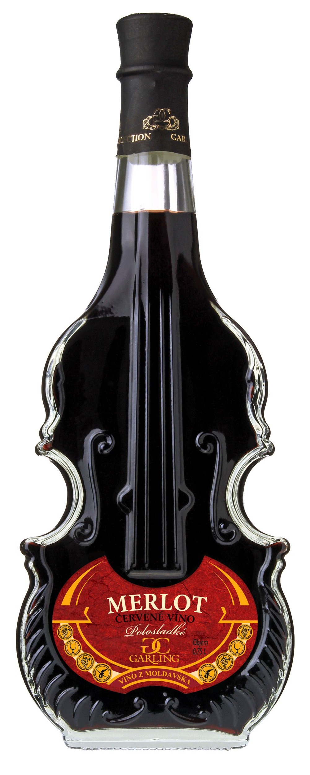 Nápoje - Garling Merlot Stradivari Polosladké 0,75L