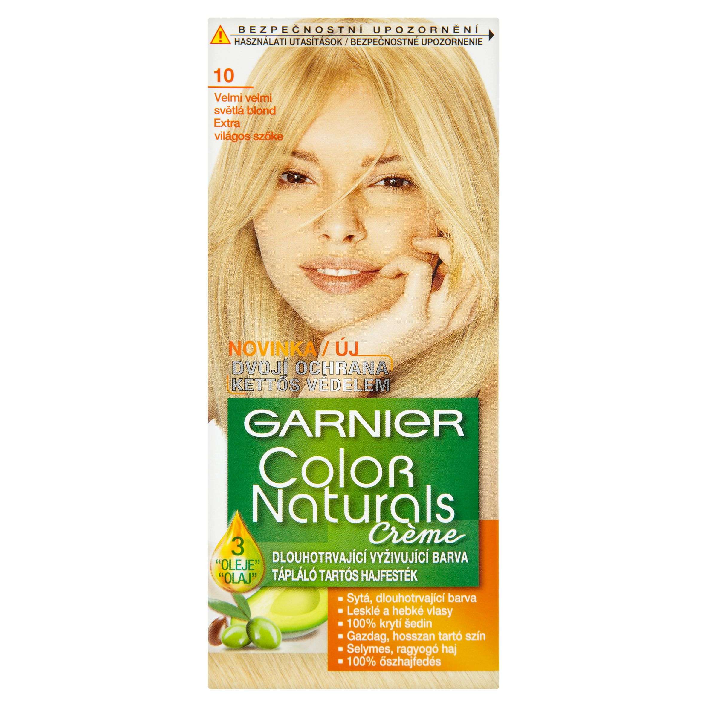 Drogerie a kosmetika - Garnier Color Naturals Crème dlouhotrvající vyživující barva velmi velmi světlá blond 10 110 ml