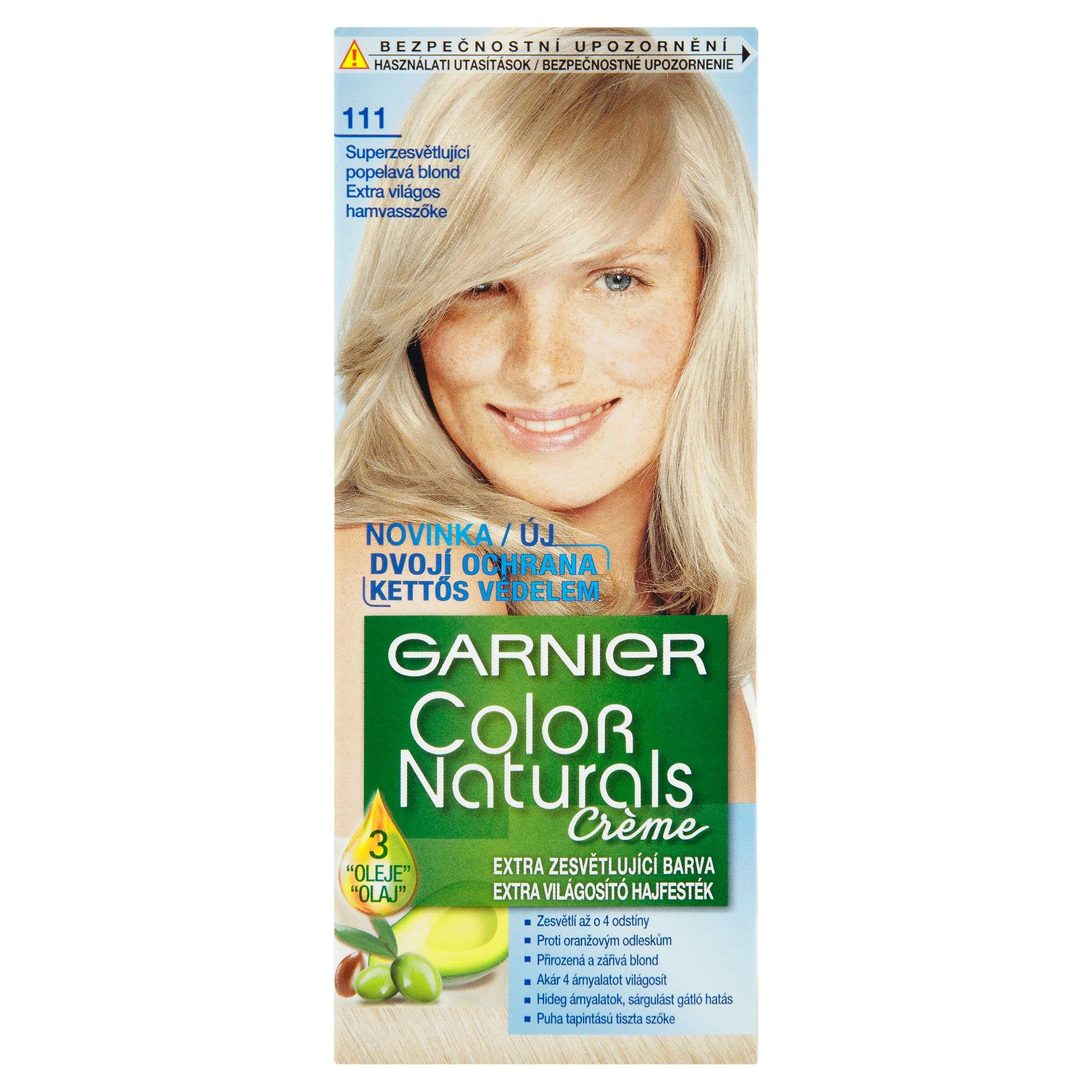 Drogerie a kosmetika - Garnier Color Naturals Crème extra zesvětlující barva superzesvětlující popelavá blond 111 110 ml