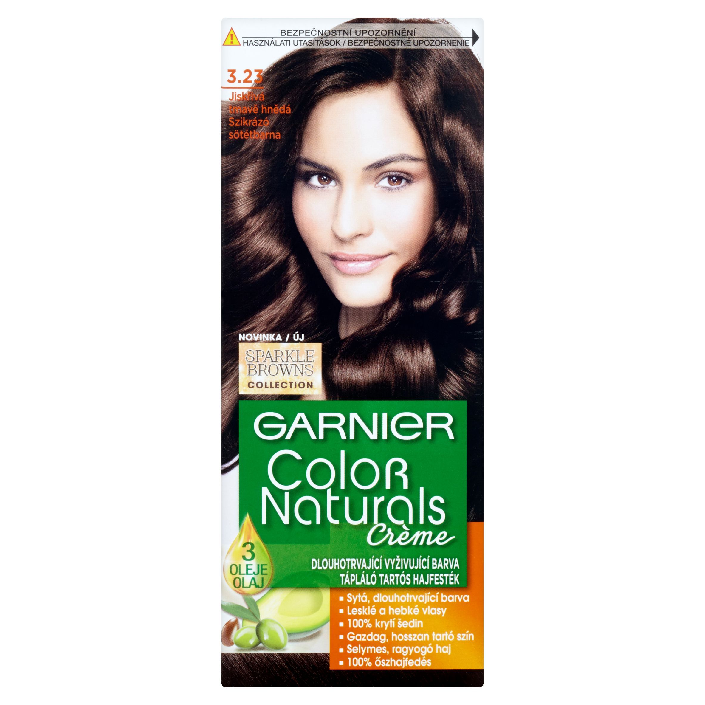 Drogerie a kosmetika - Garnier Color Naturals Crème jiskřivá tmavě hnědá 3.23 110 ml