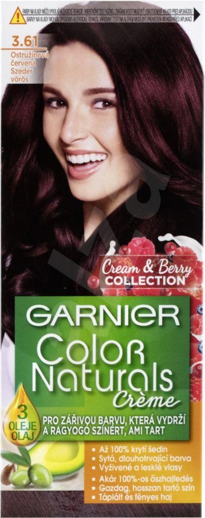 Drogerie a kosmetika - Garnier Color Naturals permanentní barva na vlasy 3.61 ostružinová červená