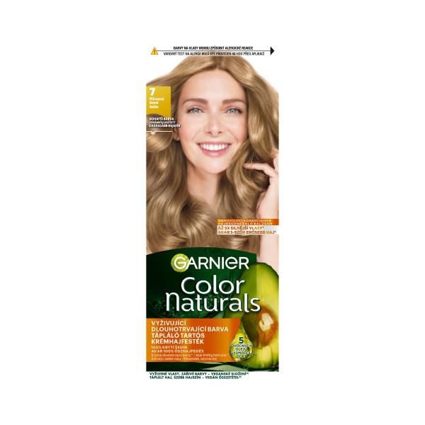 Drogerie a kosmetika - Garnier Color Naturals permanentní barva na vlasy 7 Přirozená blond 60+40+12 ml, 1ks