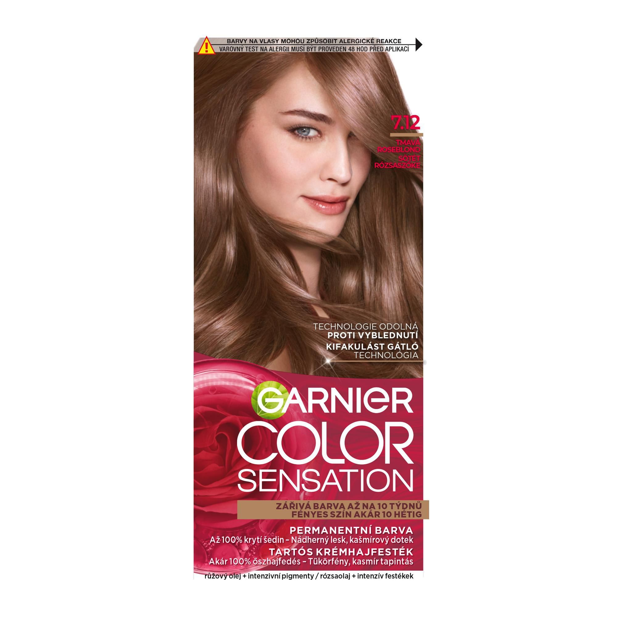 Drogerie a kosmetika - Garnier Color Sensation 7.12 Tmavá Rose Blond