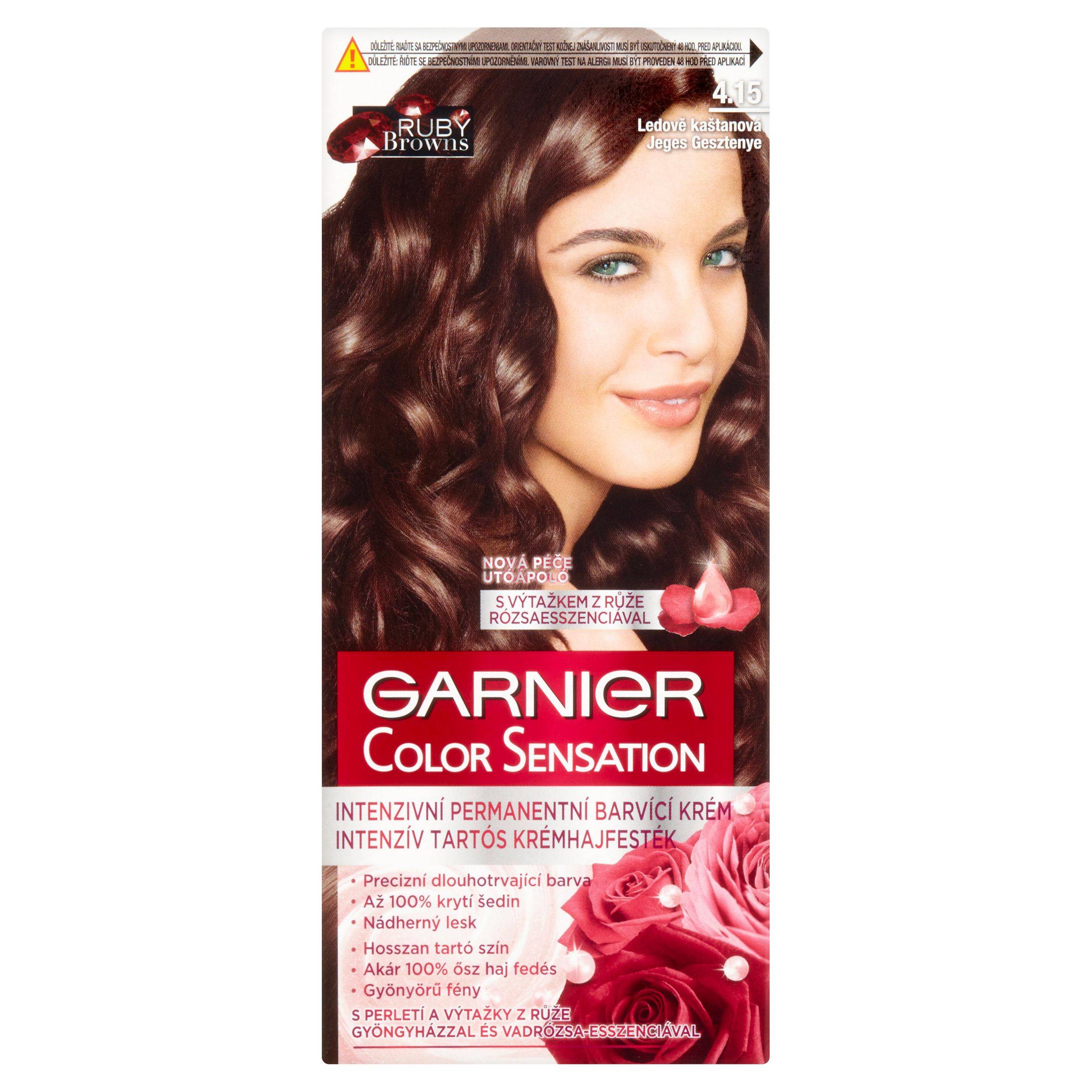 Garnier Color Sensation Intenzivní permanentní barvící krém ledově kaštanová 4.15 110 ml-0