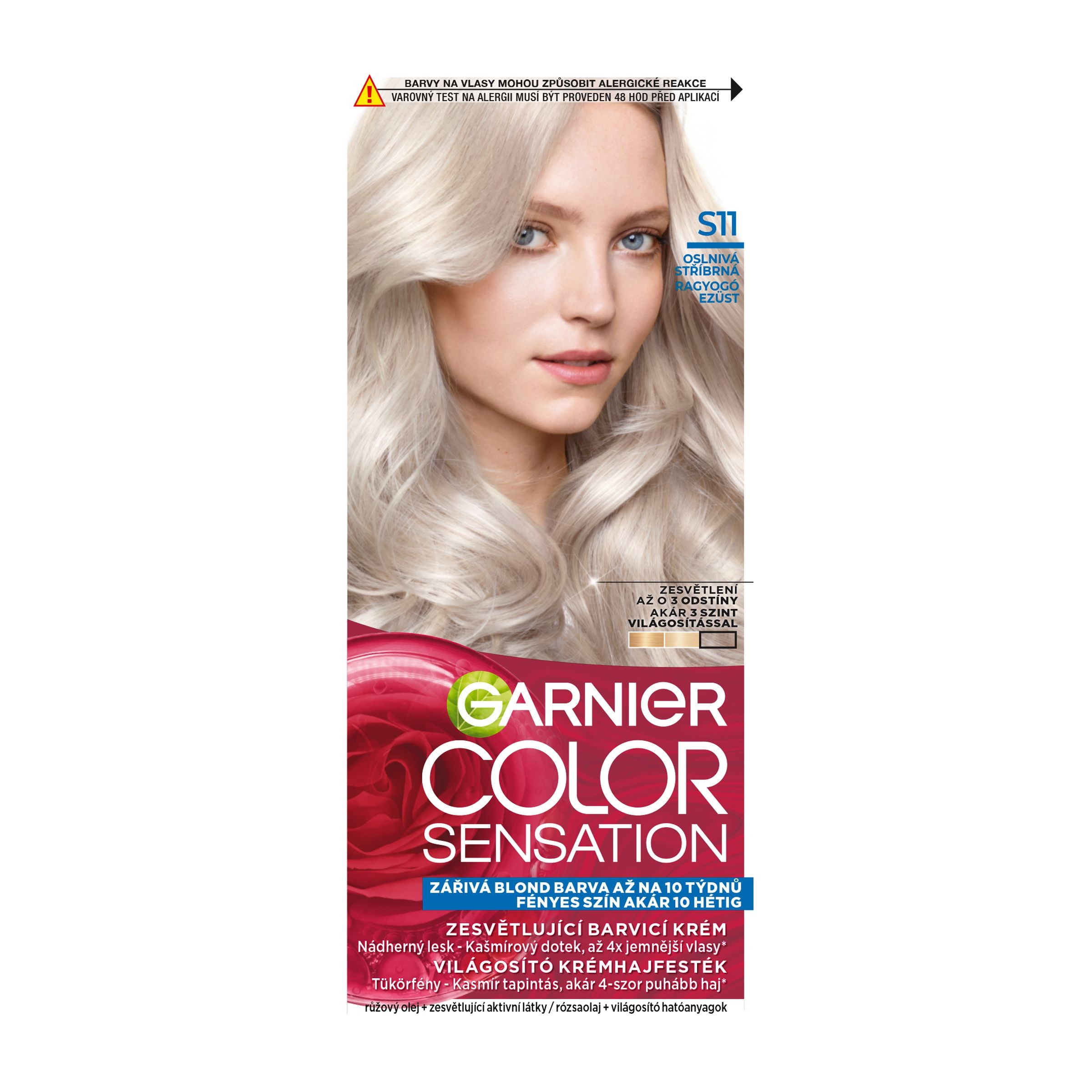 Drogerie a kosmetika - Garnier Color Sensation S11 Oslnivá stříbrná 110 ml