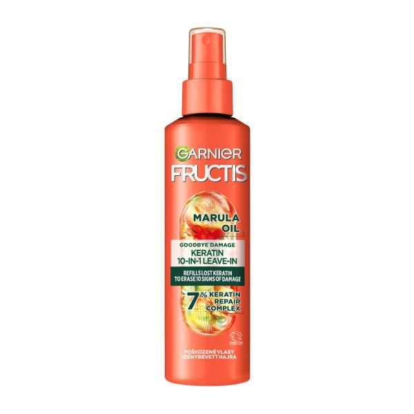 Drogerie a kosmetika - Garnier Fructis Goodbye Damage Keratin 10IN1 Leave-In Posilující sprej pro poškozené vlasy 150 ml