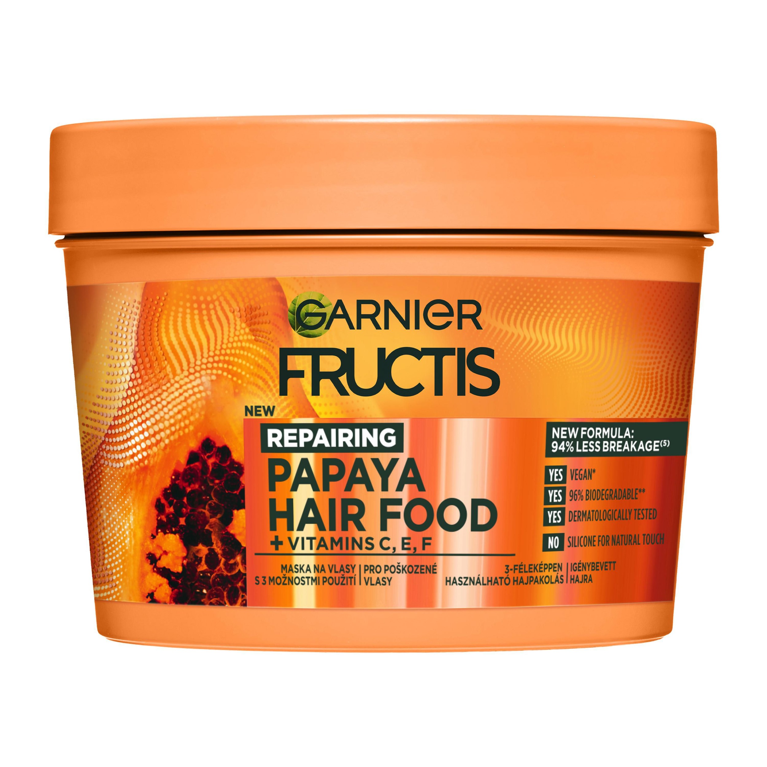Drogerie a kosmetika - Garnier Fructis Maska na vlasy Hair Food Papaya 390 ml