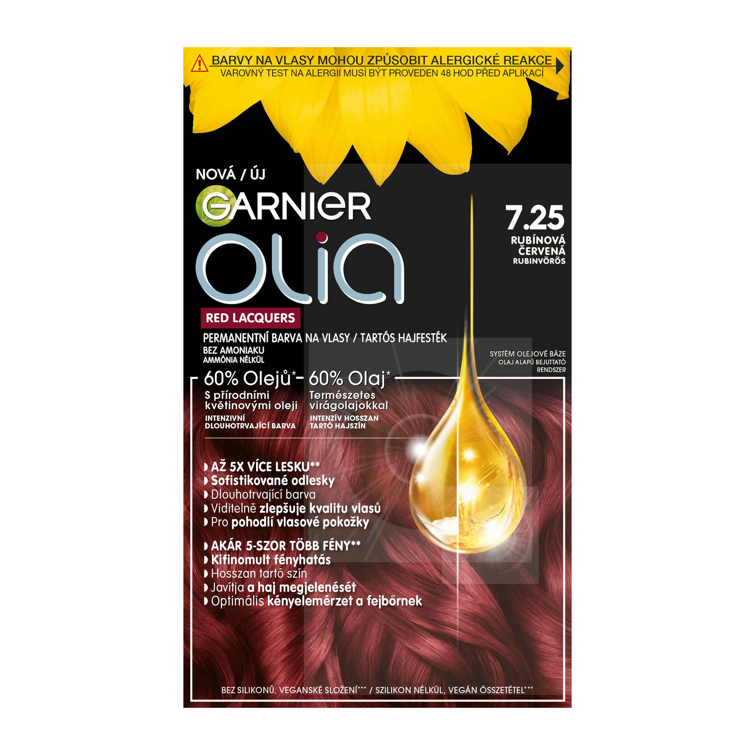 Drogerie a kosmetika - Garnier Olia barva na vlasy 7.25 Vinyl blush