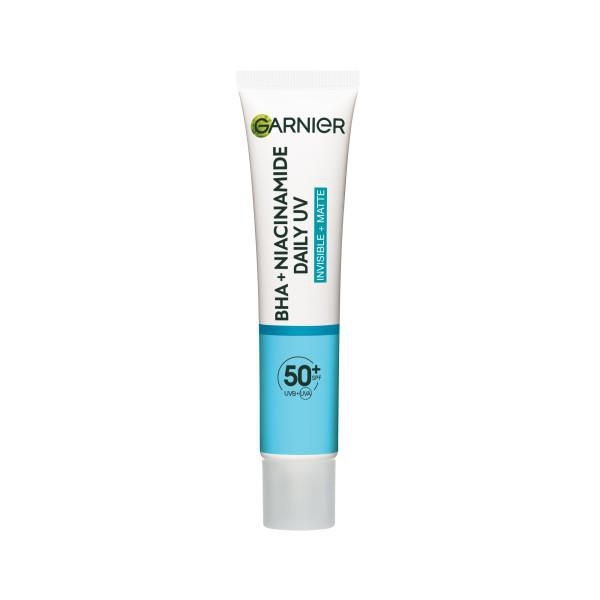 Drogerie a kosmetika - Garnier Pure Active BHA + Niacinamid UV fluid proti nedokonalostem SPF 50+ 40 ml