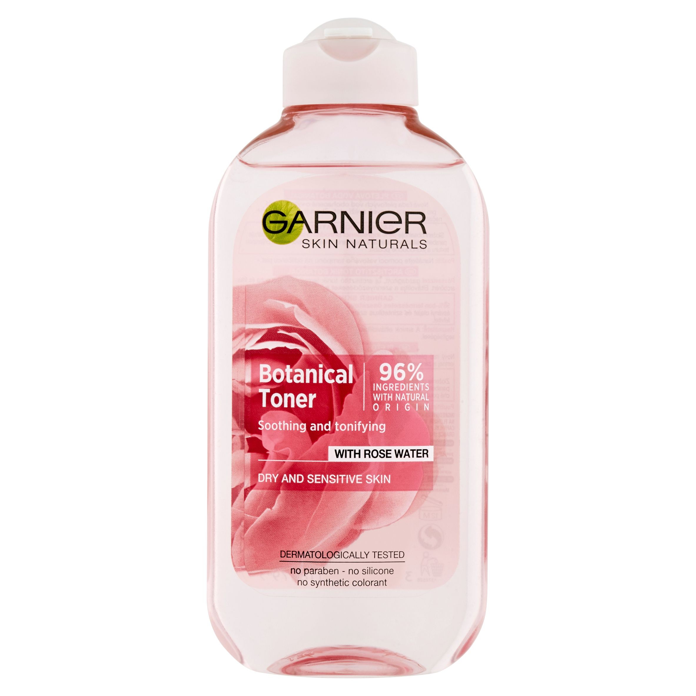 Drogerie a kosmetika - Garnier Skin Naturals Botanical výtažek z růže pleťová voda 200 ml