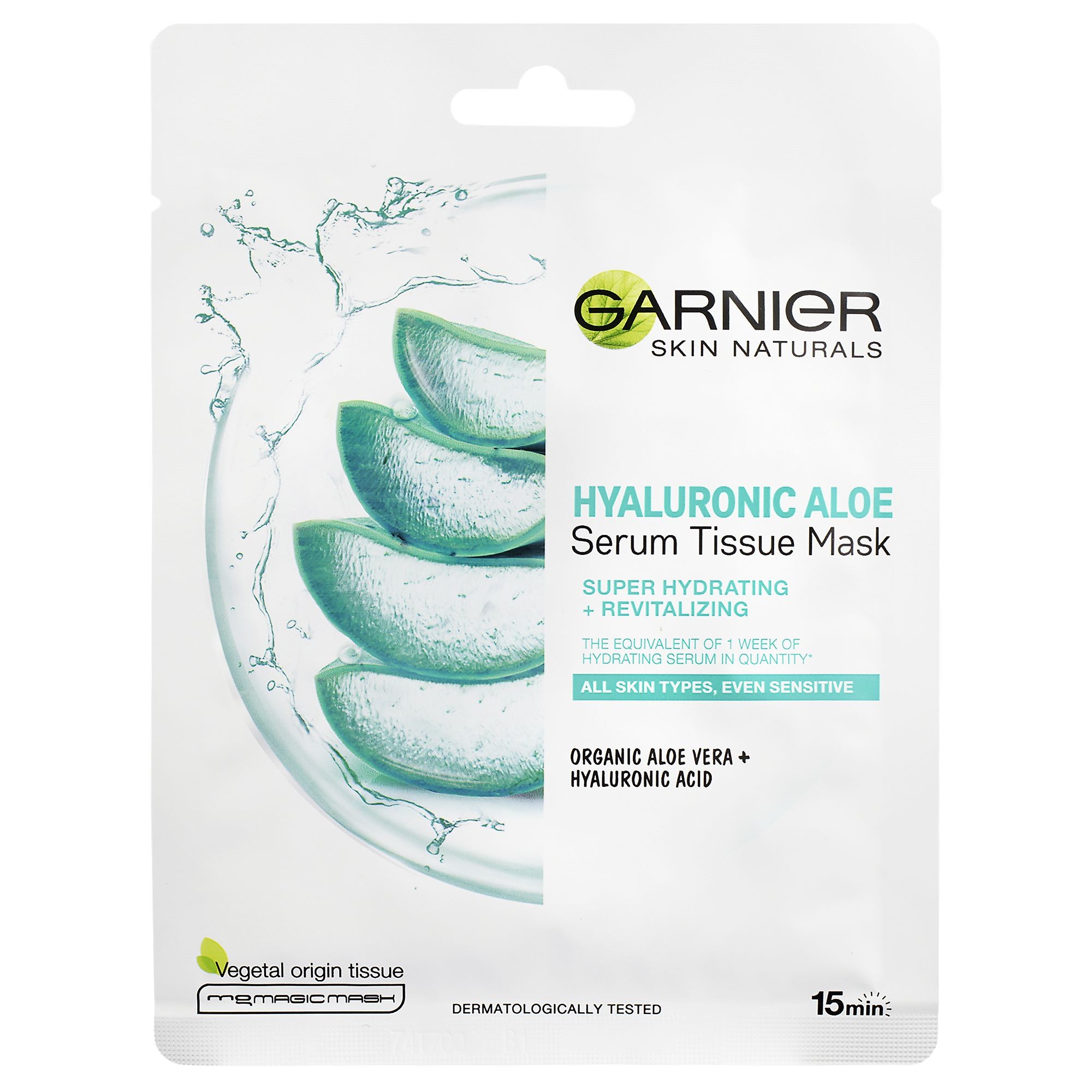 Drogerie a kosmetika - Garnier Skin Naturals Hyaluronic Aloe hydratační plátýnková maska 28g