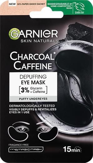 Drogerie a kosmetika - Garnier Skin Naturals oční maska s aktivním uhlím pro osvěžení očního okolí 5 g