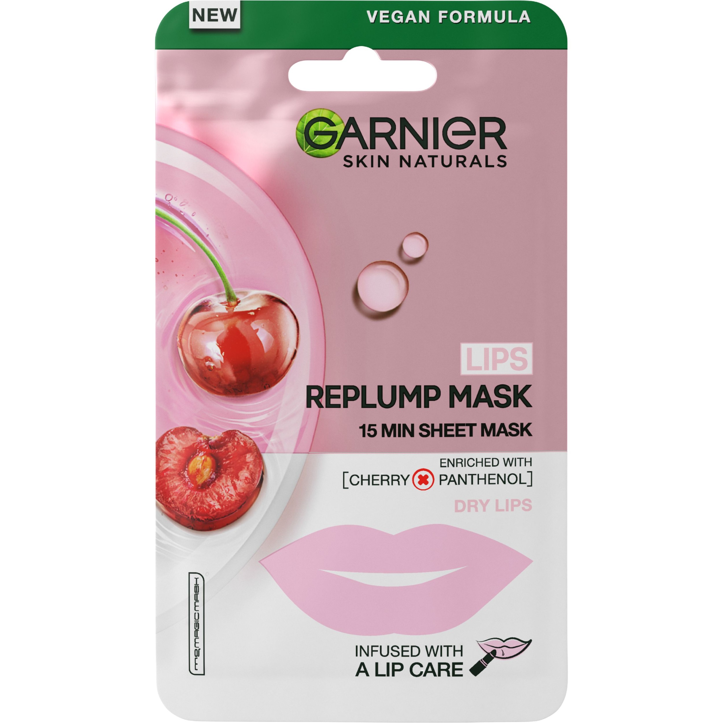 Drogerie a kosmetika - Garnier Skin vyplňující maska na rty 1 ks