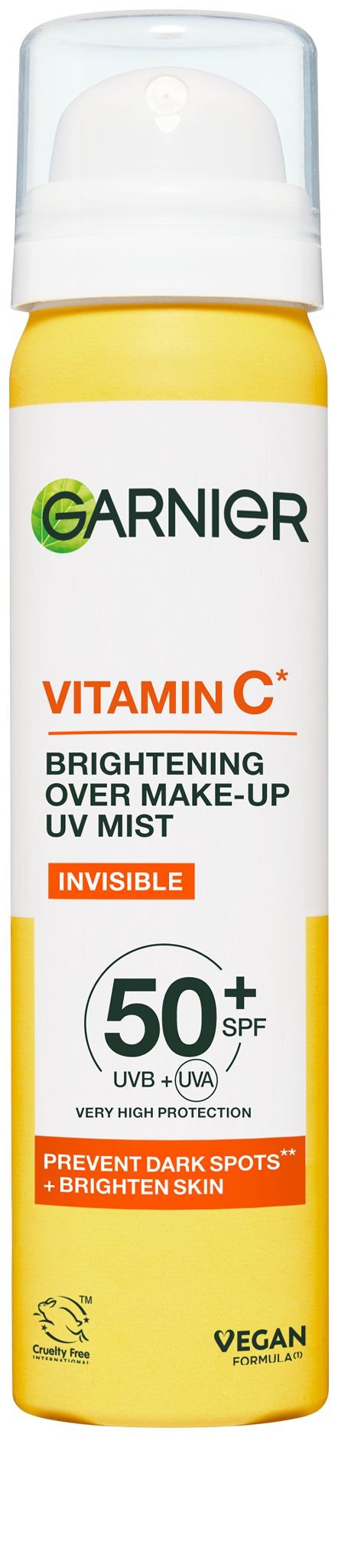Drogerie a kosmetika - Garnier Vitamin C rozjasňující pleťová mlha s SPF 50+ 75 ml