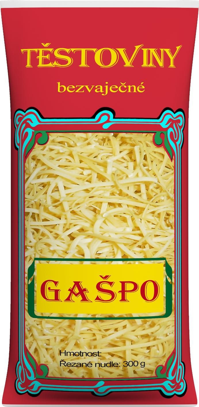 Trvanlivé potraviny - Gašpo Těstoviny bezvaječné nudle řezané 300 g