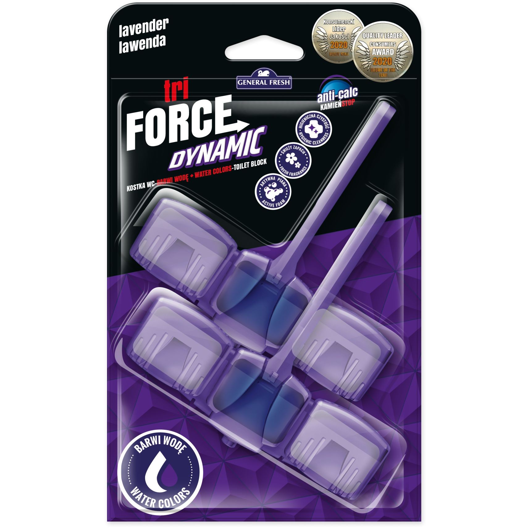 Drogerie a kosmetika - General Fresh Tri-Force Dynamic levandule 2x45g