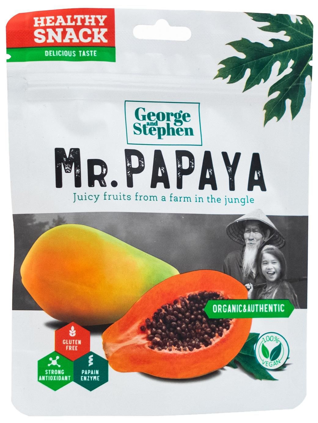Trvanlivé potraviny - George and Stephen Mr. Papaya Sušená 40 g