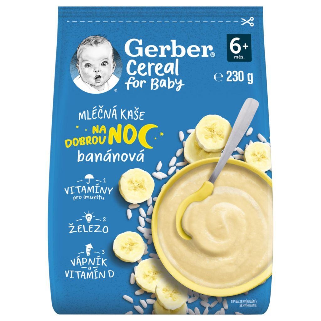 Svět dětí - Gerber Cereal mléčná kaše banánová Dobrou noc 4m+ 230g