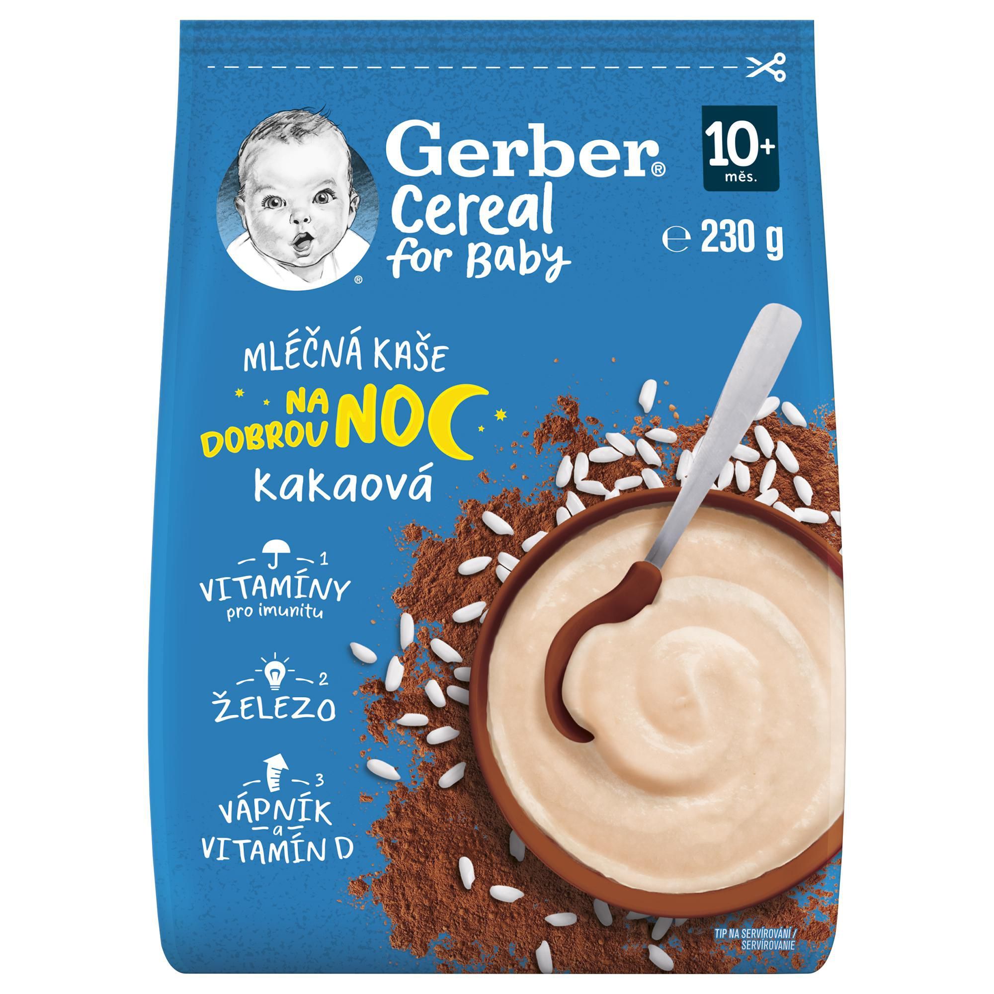 Svět dětí - Gerber Cereal mléčná kaše kakaová Dobrou noc 10m+ 230g