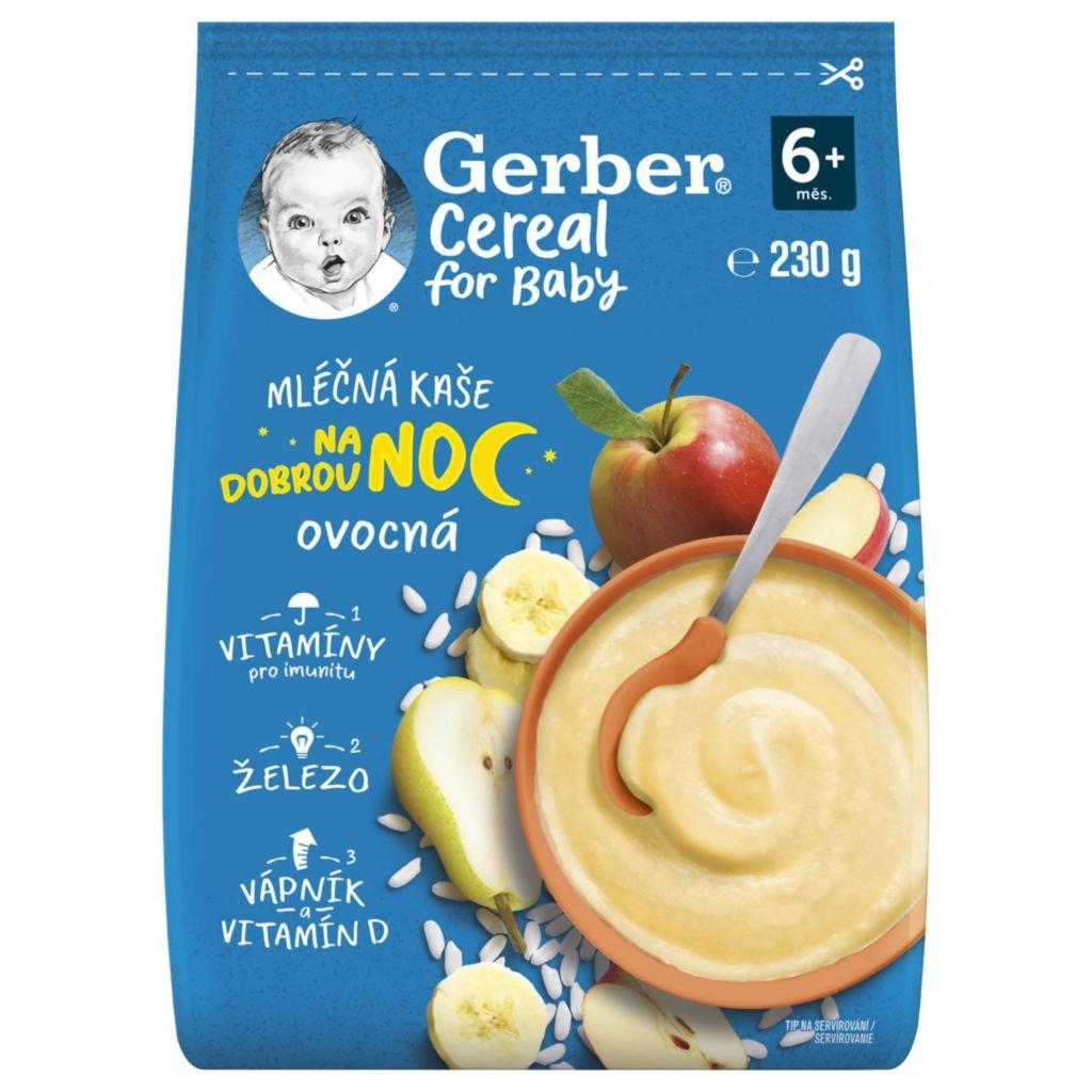 Svět dětí - Gerber Cereal mléčná kaše ovocná Dobrou noc 6m+ 230g