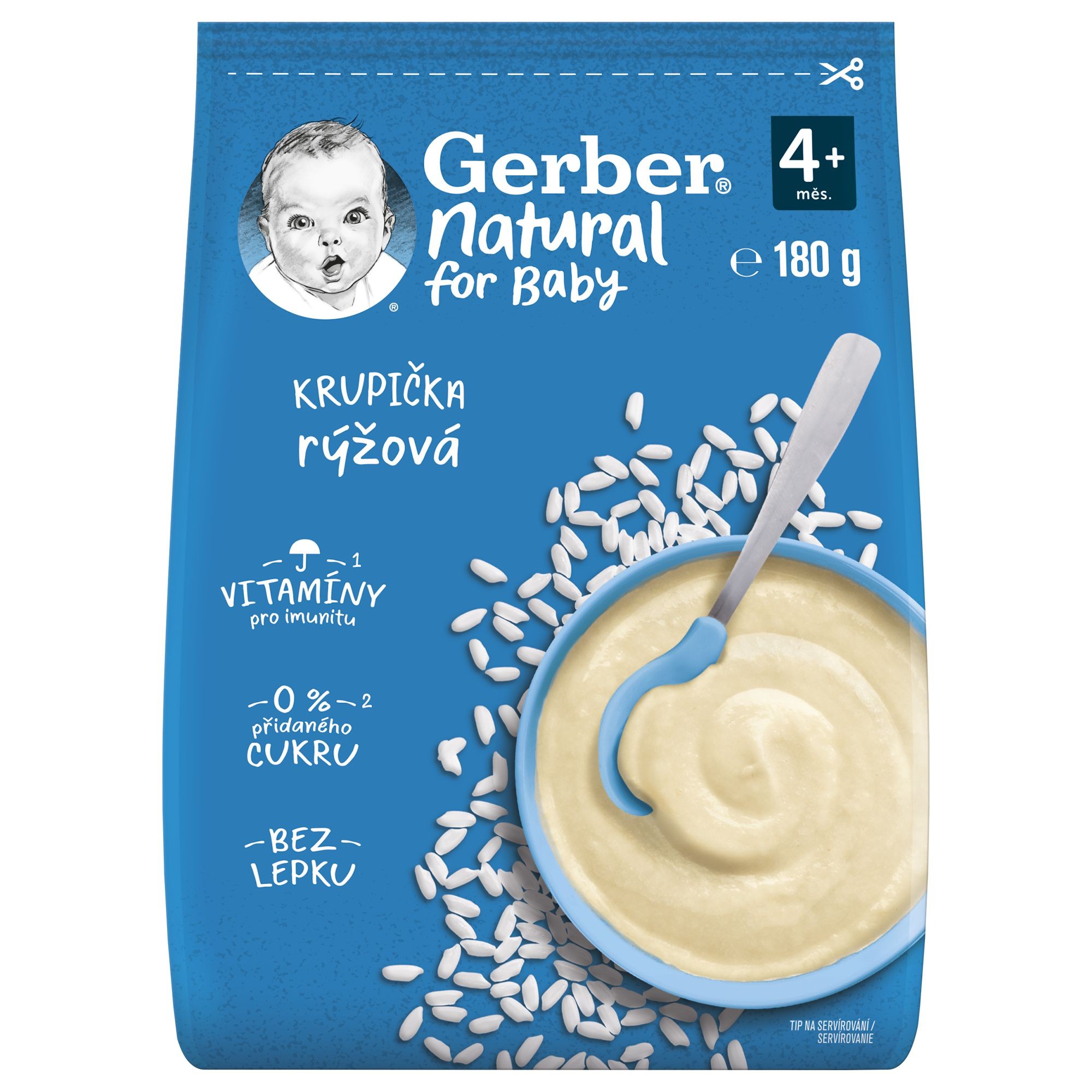 Svět dětí - Gerber Natural Rýžová krupička 4m+ 180 g