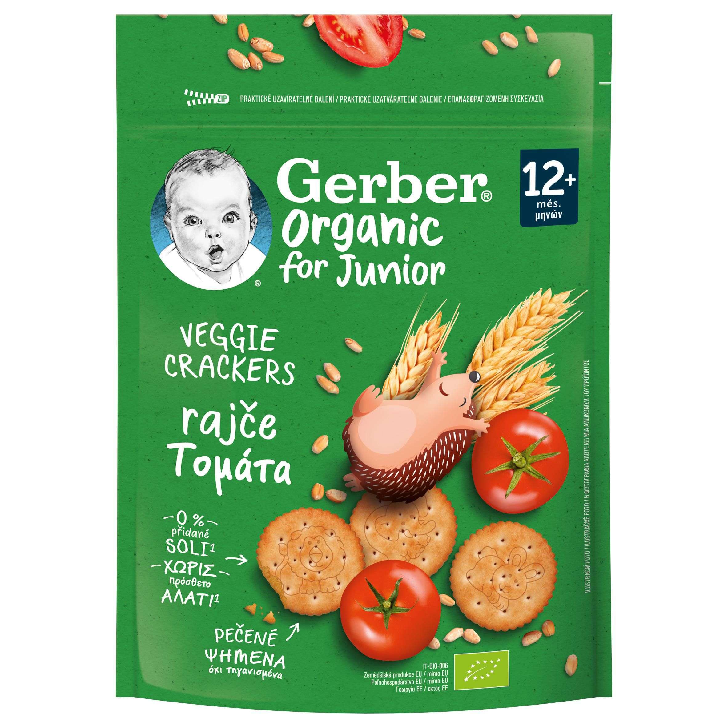Svět dětí - Gerber Organic krekry s rajčaty 100 g