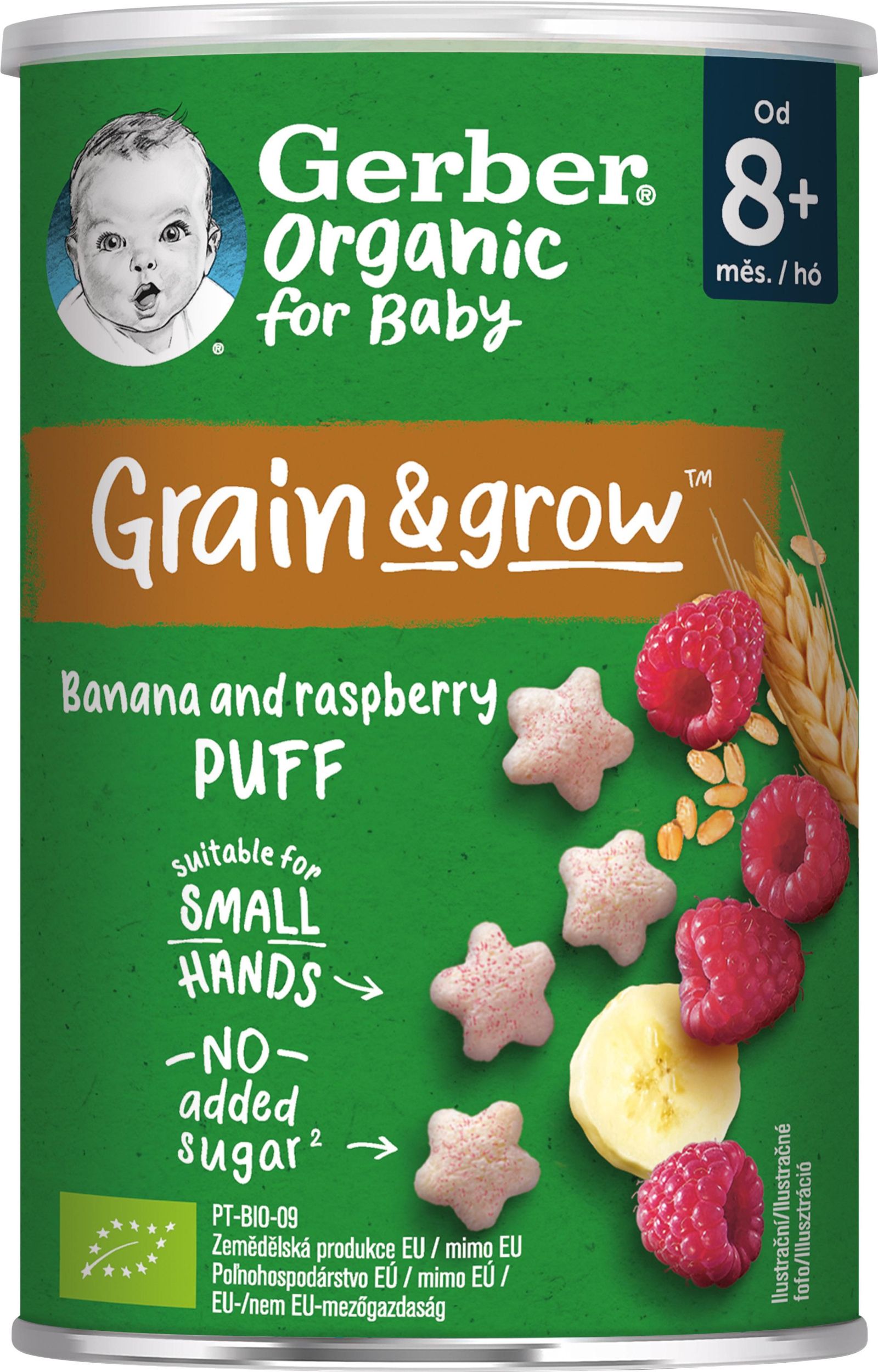 Svět dětí - Gerber Organic křupky s malinami a banánem 35g