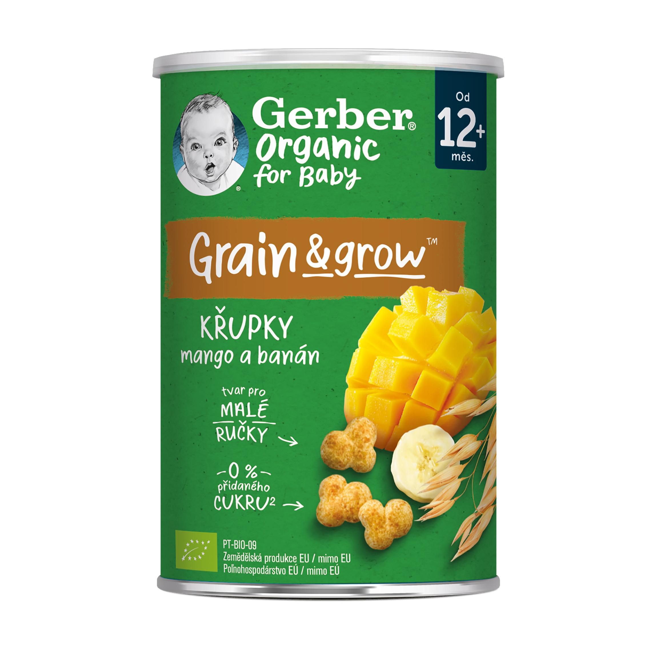 Zdravý svět - Gerber Organic křupky s mangem a banánem 35g
