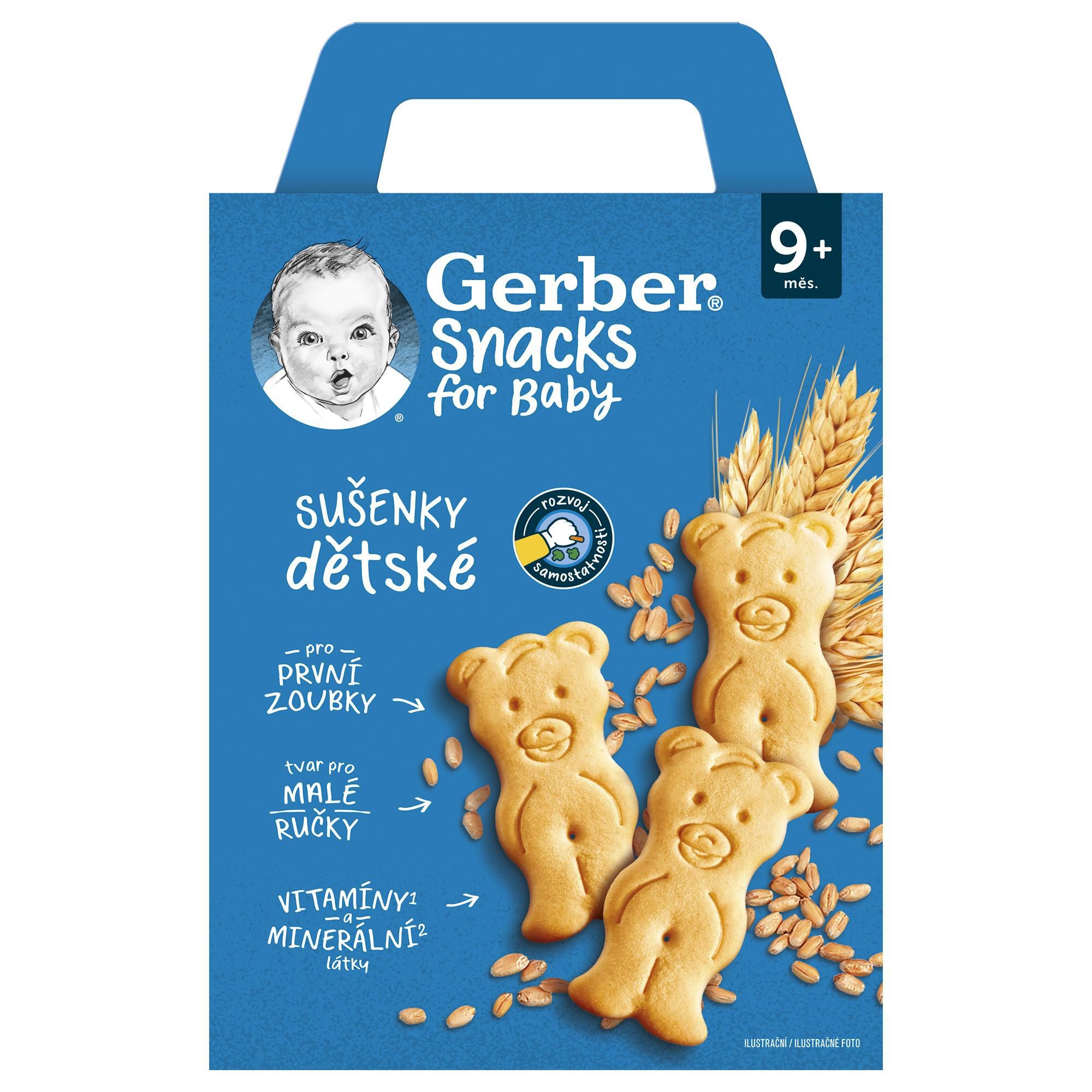 Svět dětí - Gerber Snacks dětské sušenky 180 g