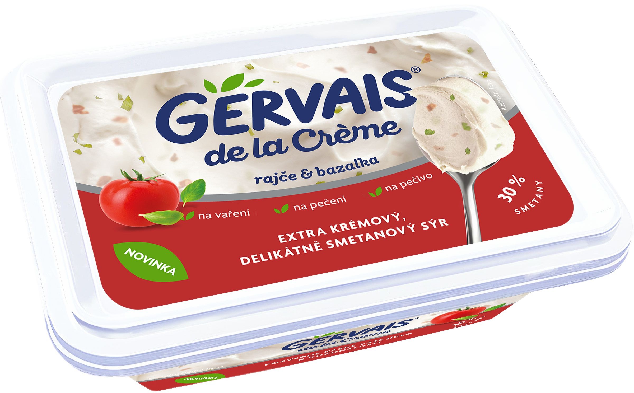 Mléčné a chlazené - Gervais de la Crème rajče & bazalka 180g