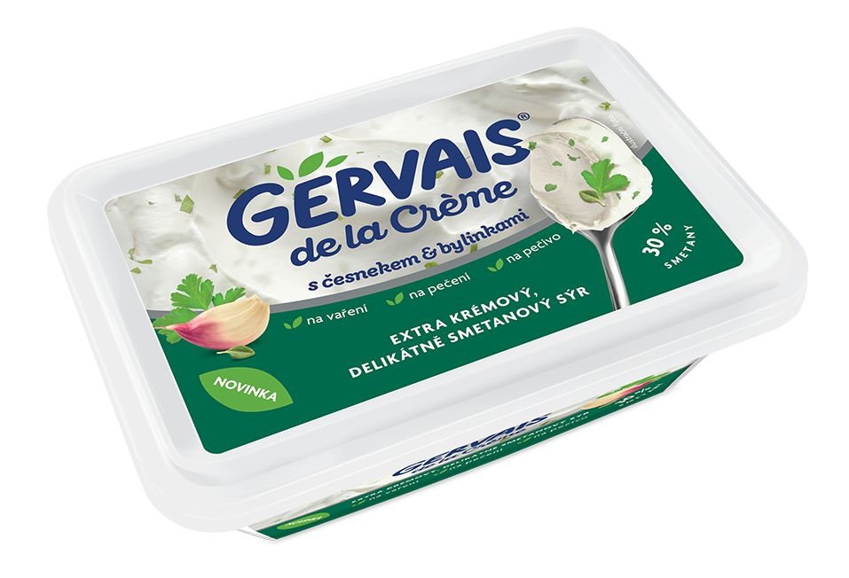 Mléčné a chlazené - Gervais de la Crème s česnekem a bylinkami 180g
