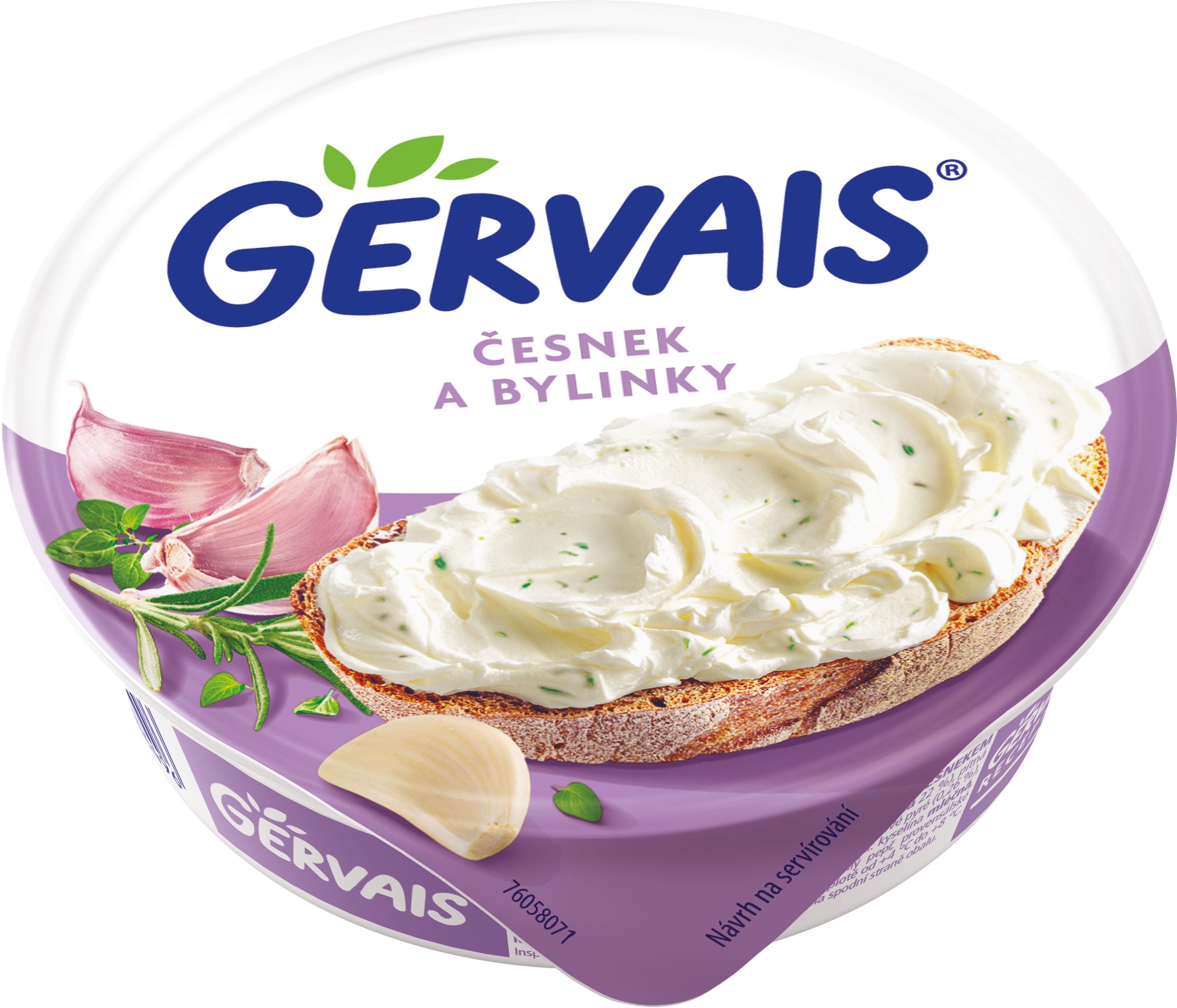 Mléčné a chlazené - Gervais Original Krémový tvarohový sýr s česnekem a bylinkami 80 g