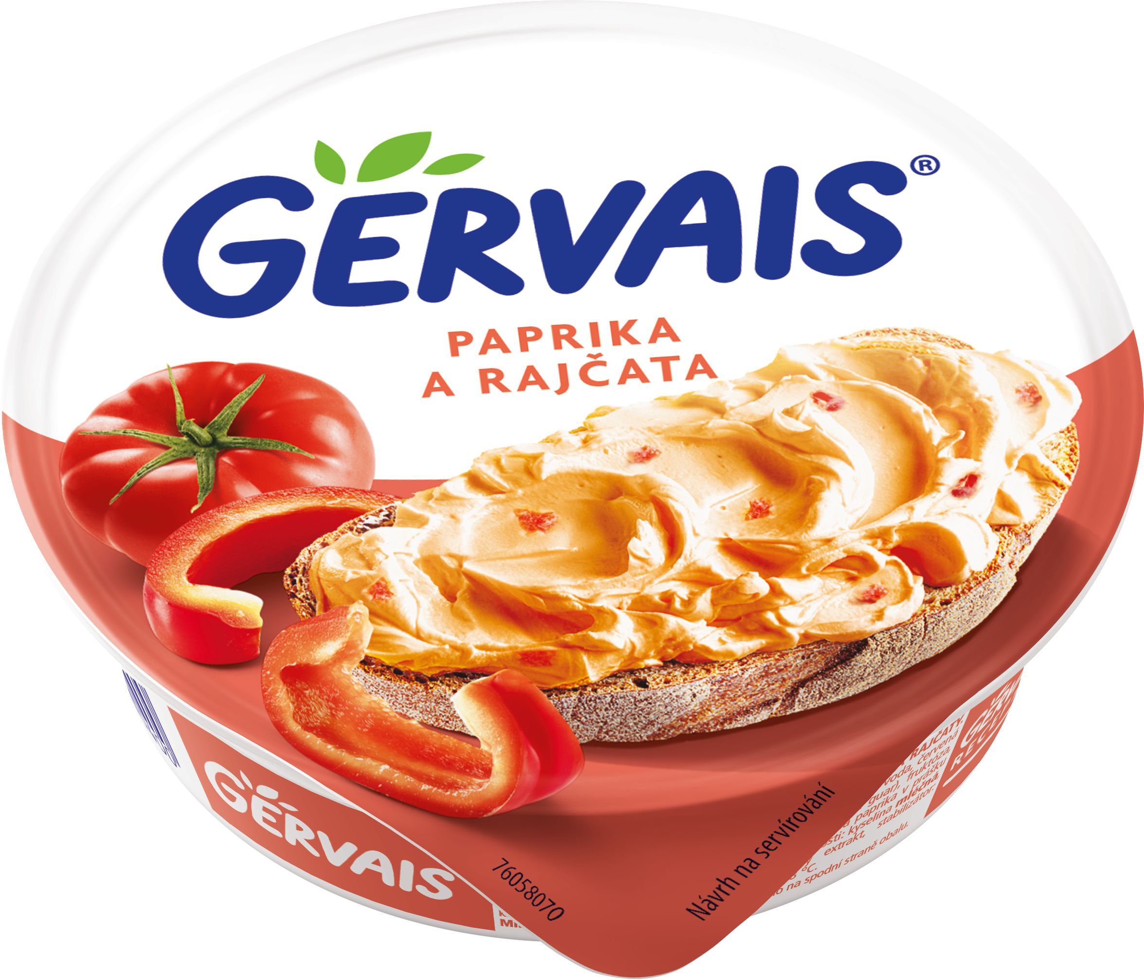 Mléčné a chlazené - Gervais Original Krémový tvarohový sýr s paprikou a rajčaty 80 g