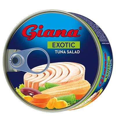 Trvanlivé potraviny - Giana Exotic tuňákový salát 185g