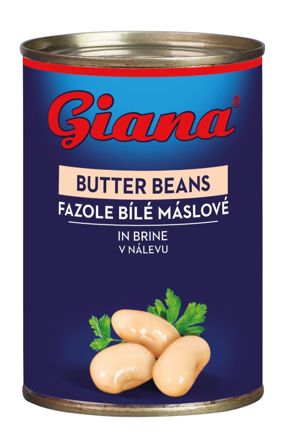 Trvanlivé potraviny - Giana Fazole bílé máslové v nálevu 400 g