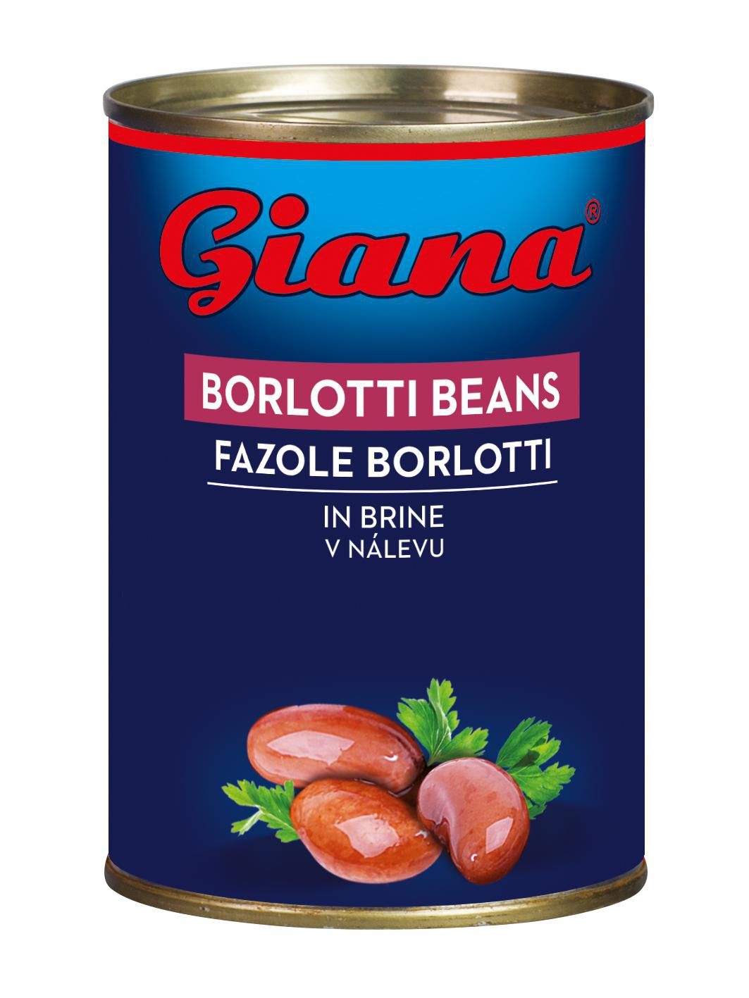 Trvanlivé potraviny - Giana Fazole Borlotti ve slaném nálevu 400g