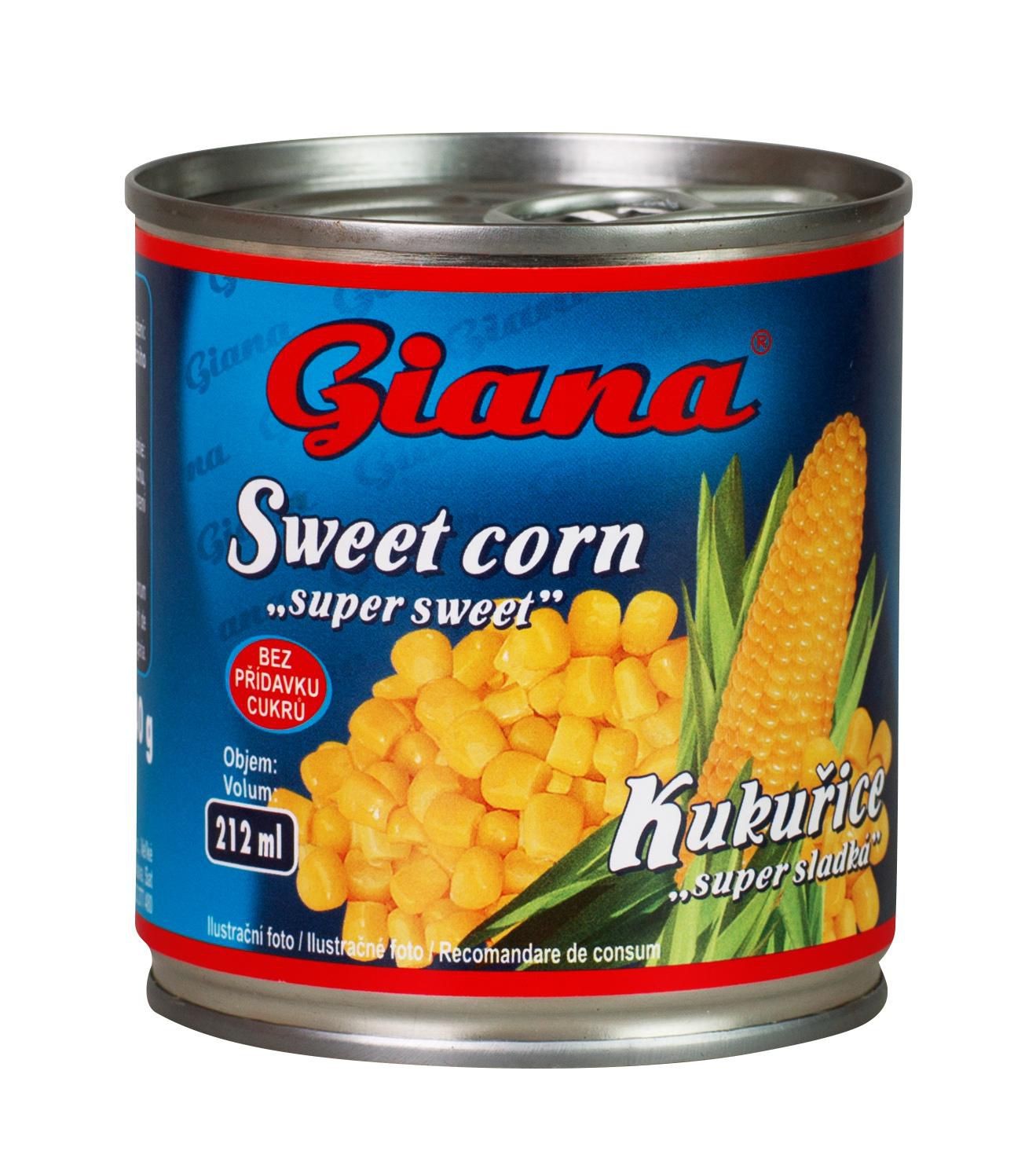 Trvanlivé potraviny - Giana Kukuřice super sladká 340 g