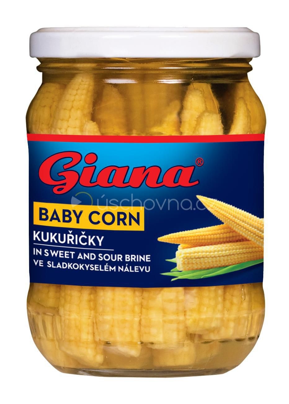 Trvanlivé potraviny - Giana Kukuřičky v sladkokyselém nálevu 340 g