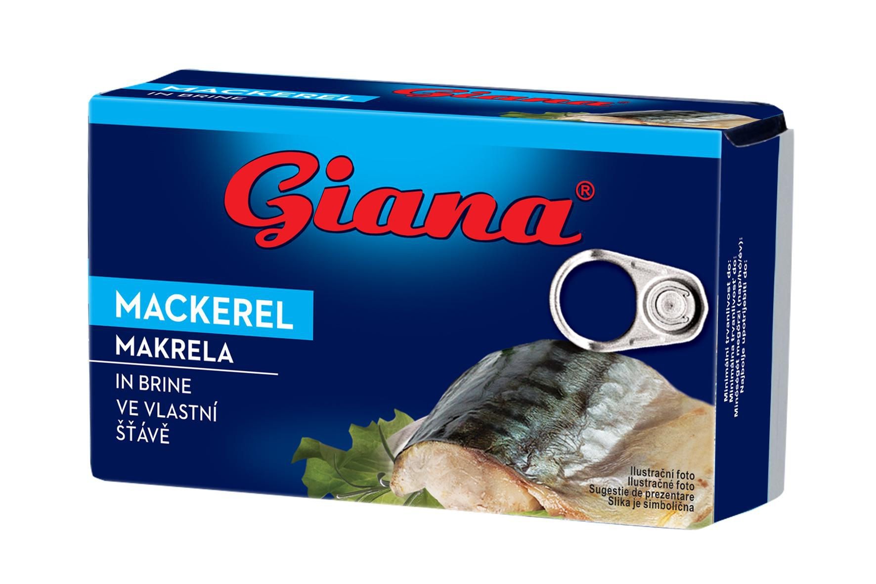 Trvanlivé potraviny - Giana Makrela ve vlastní šťávě 125 g