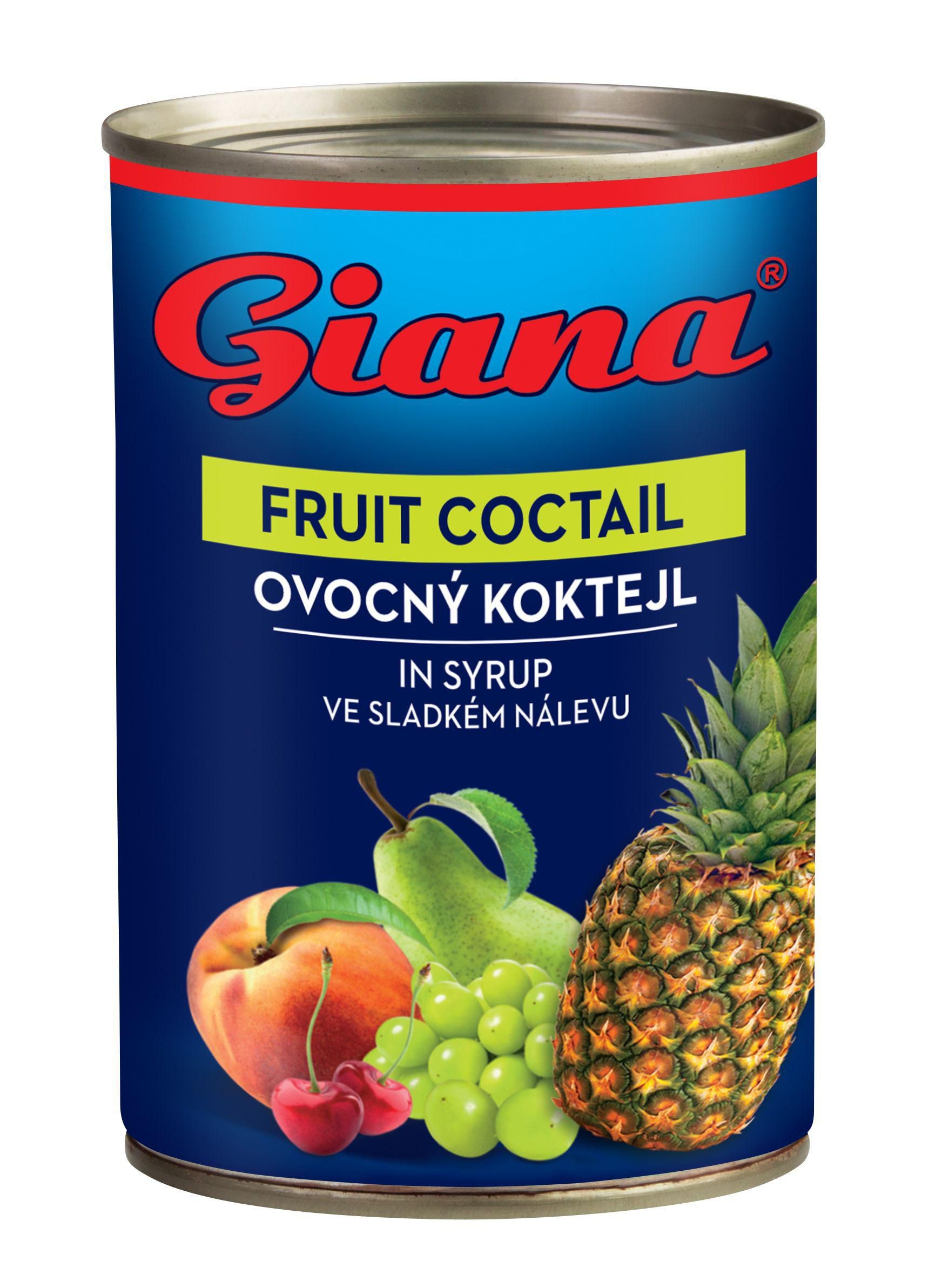 Trvanlivé potraviny - Giana Ovocný koktejl ve sladkém nálevu 410g