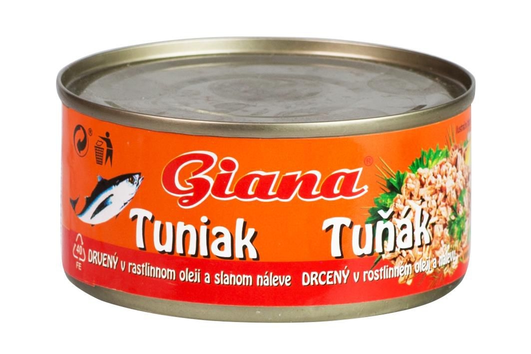 Trvanlivé potraviny - Giana Tuňák drcený v rostlinném oleji 170 g