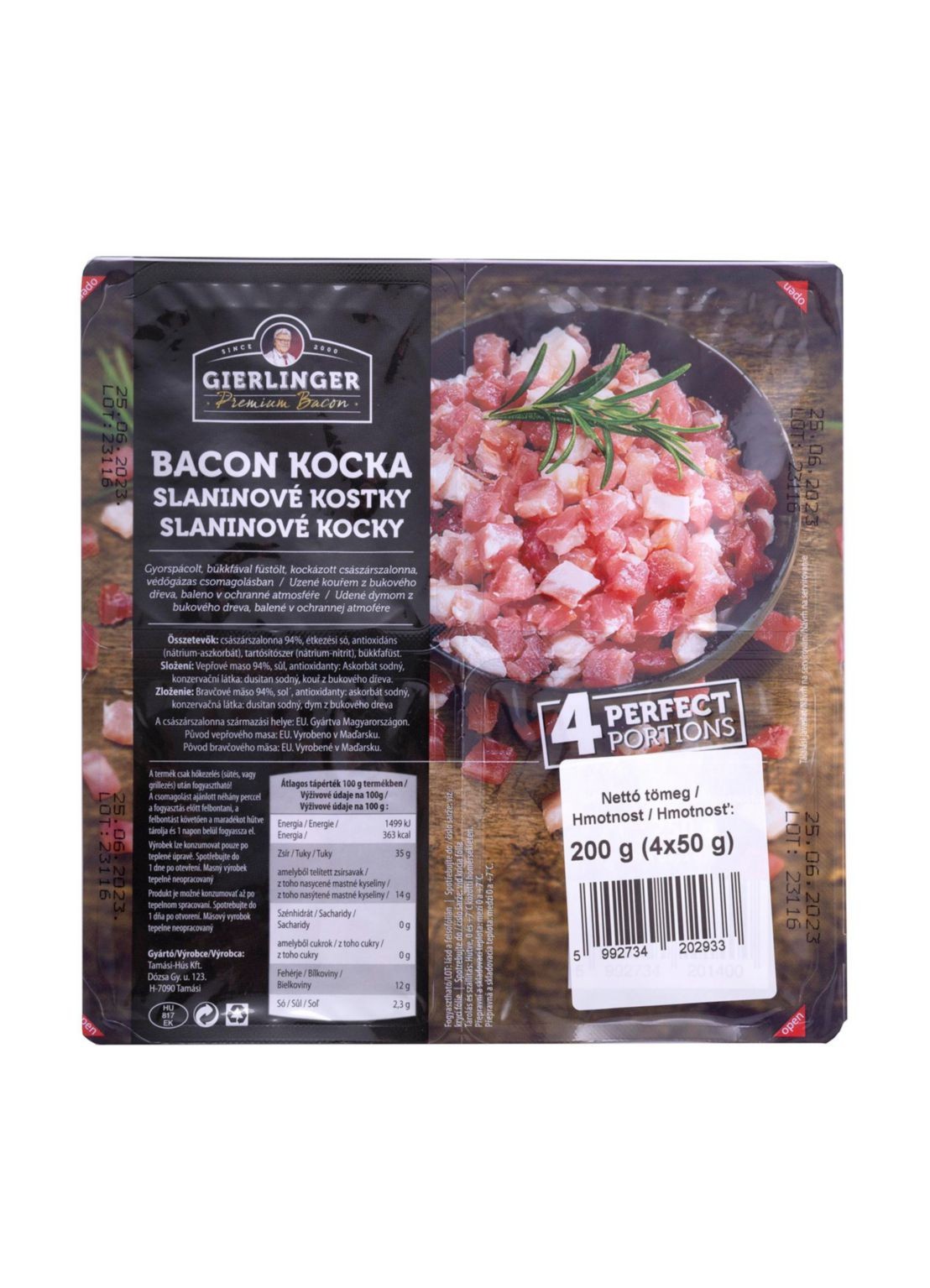 Uzeniny a lahůdky - Gierlinger Slaninové kostky 4x50g