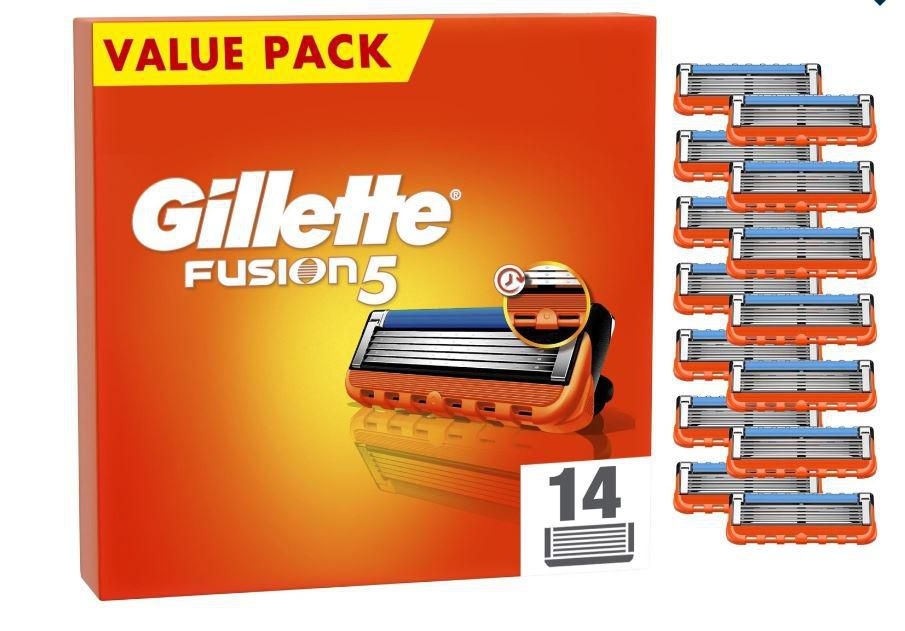 Drogerie a kosmetika - Gilette Fusion Holící hlavice 14 ks
