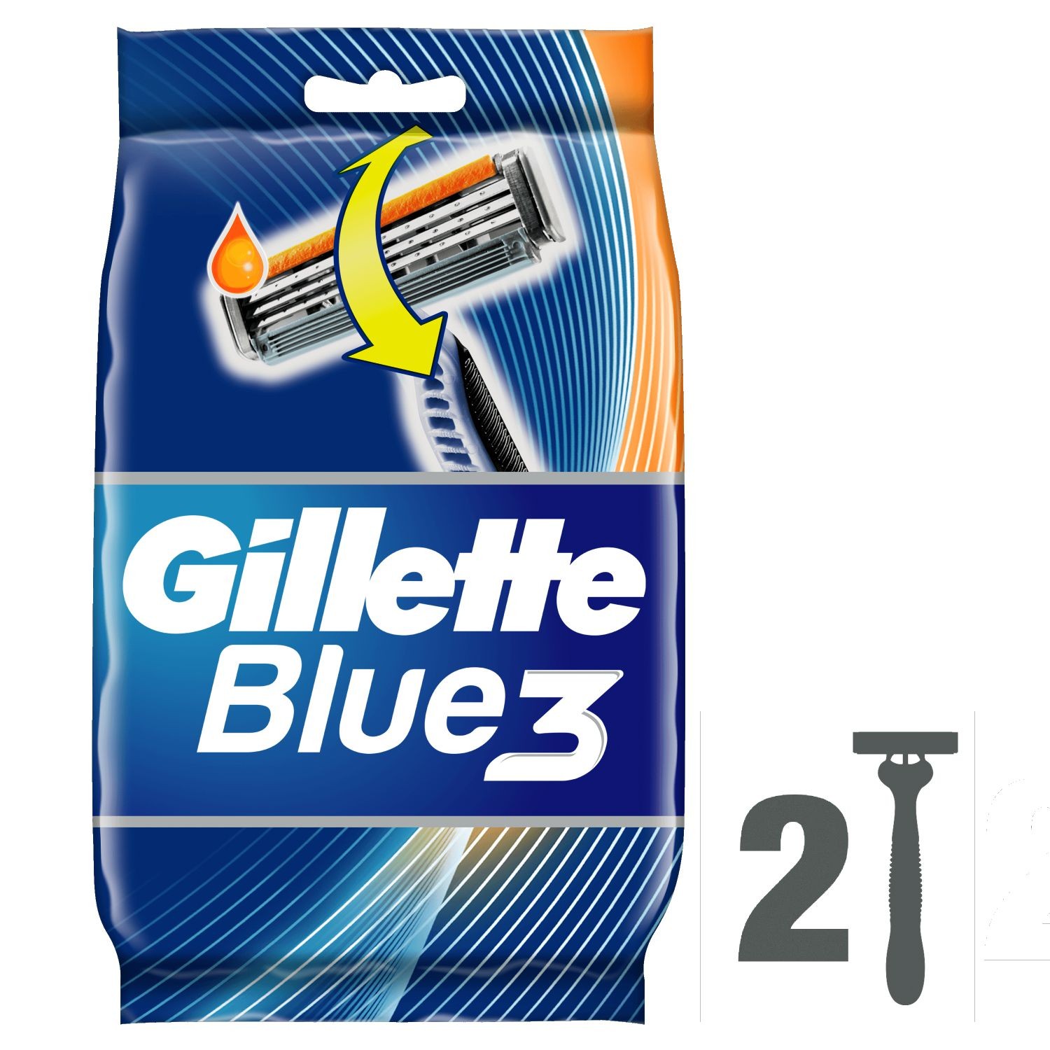 Drogerie a kosmetika - Gillette Blue3 Sensitive Pánský Jednorázový holicí Strojek 12 ks